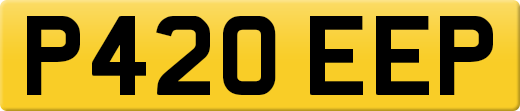 P420 EEP private number plate